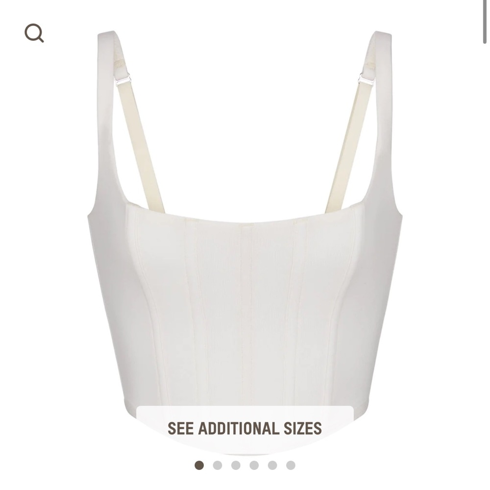 SKIMS NWT Cotton Corset Bra Top